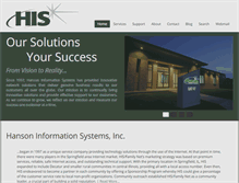 Tablet Screenshot of hansoninfosys.com